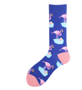 Wholesale SUMMER VIBES FLAMINGO Unisex Crew Socks